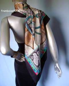 BNEW HERMES silk SCARF CENT PLIS DES MIAO Carre foulard NEUF  