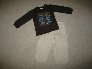    Polo Shirt Blue/Orange Boys 9m Spring Summer Baby Clothes  