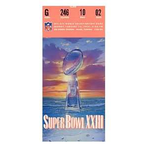 Super Bowl 23 1989 Miami Football Tickets