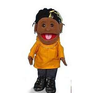    Sunny Puppets 14 Ethnic Girl   Orange Top Puppet Toys & Games