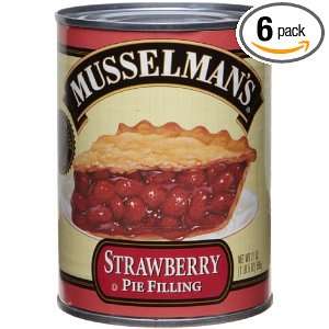 Musselmans Strawberry Pie Filling, 21  Ounce Cans (Pack of 6)  