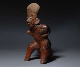 Pre Columbian Nayarit Seated Female Earthenware Figure  