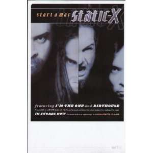  Static X Start A War 2005 CD Promo Poster