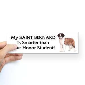  Saint Bernard   Honor Student   Sticker Pets Bumper 