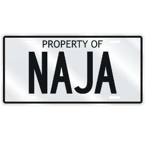  NEW  PROPERTY OF NAJA  LICENSE PLATE SIGN NAME
