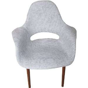  Wood Dining Fabric Chair in Gray