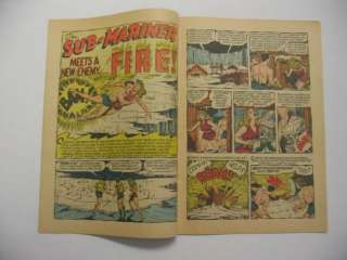 Sub Mariner Comics #40, 1955, Subby vs. FIRE Coverless, Complete 
