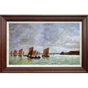  Hand Painted Oil Paintings Camaret Fishing Boatsf Shore 