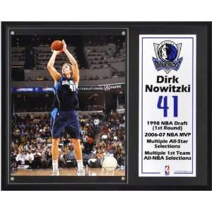  Dirk Nowitzki Sublimated 12x15 Plaque  Details Dallas 