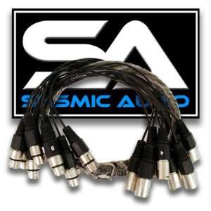  Audio   8 Channel 5 Feet XLR Studio/Stage Patch Snake Cable   Sub 