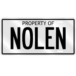  NEW  PROPERTY OF NOLEN  LICENSE PLATE SIGN NAME