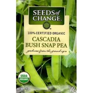  Organic Cascadia Bush Snap Pea Seeds   14 grams Patio, Lawn & Garden