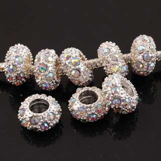 Pc88 Whole Sale AB Crystal Charm Beads Fit Bracelet 20x  