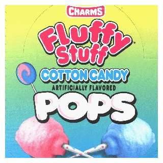 Charms Fluffy Stuff Cotton Candy Lollipops  Grocery 