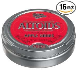 Altoids Curiously Strong Apple Sours Candy, 1.76 Ounce Tins (Pack of 