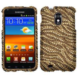 Samsung Galaxy S2 Epic 4G Touch D710 Sprint   BLING CASE COVER GOLD 