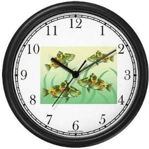  Four Colorful Coy Fish   JP   Animal Wall Clock by 
