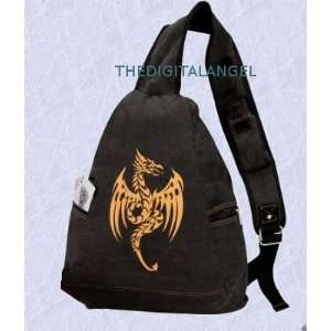  medieval dragon pack gothic knapsack tribal design back 