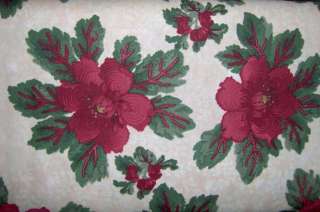 Robyn Pandolf Red Cabbage Rose Fabric Valance Curtain  