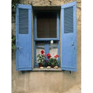  Window and Blue Shutters, Mougins, Cote DAzur, France 