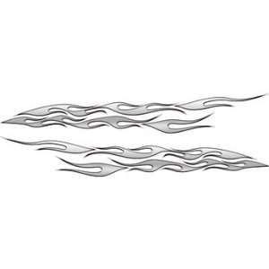 Silver Flame decal kit for Car, Truck, Motorcycle or ATV   13 h x 96 
