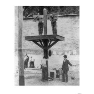 Two Men in Stocks and Man Being Whipped Photograph   Delaware Giclee 