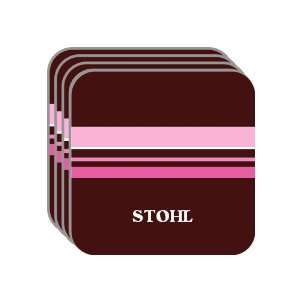 Personal Name Gift   STOHL Set of 4 Mini Mousepad Coasters (pink 