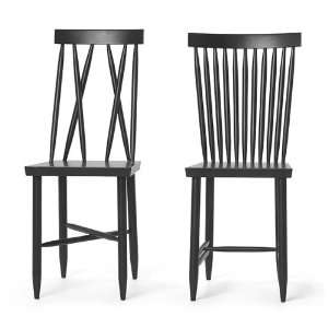  Design House Stockholm Family Chairs Style 1 & 2 Set of 2 