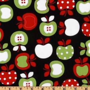  44 Wide Metro Market Apples Black Fabric By The Yard 