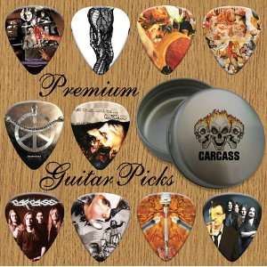  Carcass Premium Guitar Picks X 10 In Tin (T) Musical 