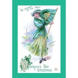  St. Patricks Day Green 12x18 Giclee on canvas