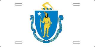 Massachusetts State Flag Novelty License Plates  
