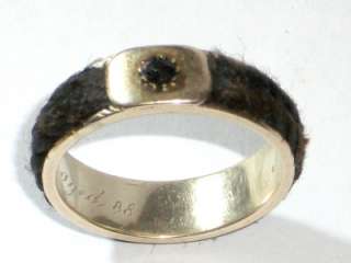 Antique 9ct Gold Georgian Victorian Mourning ring In Memory Platted 
