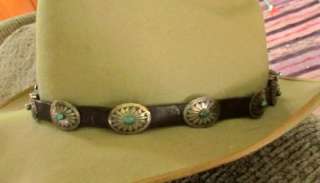 OLD PAWN SILVER TURQUOISE NAVAJO CONCHO BELT BUCKLE NECKLACE HATBAND 