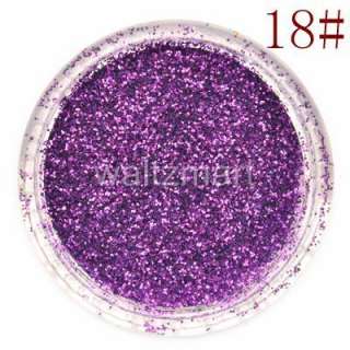 Purple Acrylic Gel Nail Art Glitter Dust Powder Make Up  