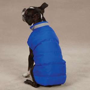 CASUAL CANINE NORTH PAW PUFFY VEST DOG WINTER COAT / JACKET BLUE NEW 