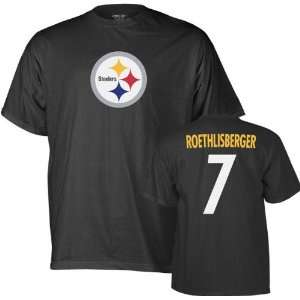 Reebok Pittsburgh Steelers Ben Roethlisberger Name & Number T Shirt 