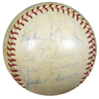 1954 NL All Stars Autographed Signed Harridge Baseball Robinson PSA 