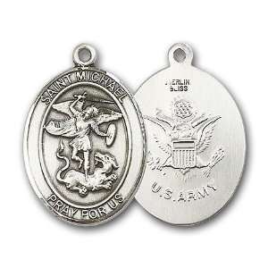 Sterling Silver St. Michael the Archangel Medal Jewelry