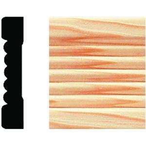  Solid Wood Fluted Casing, 7/16X2 1/4X7 CASING