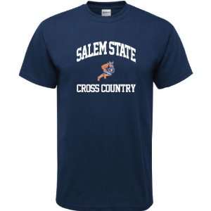  Salem State Vikings Navy Cross Country Arch T Shirt 