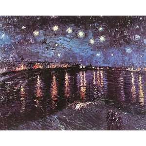  Vincent Van Gogh   Starry Night On Rhone Canvas