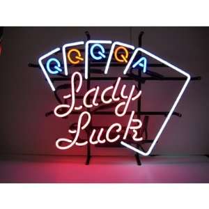  Bar and Game Room Lady Luck Neon Sign