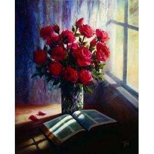  Bible And Roses Poster Print