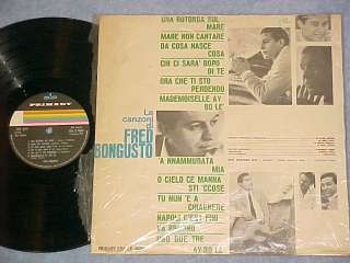 LE CANZONI DI FRED BONGUSTO  VG+/VG++ 1964 Italy LP  Primary CRA LP 