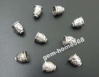 200 Tibetan Silver Bead End Cap Cones 10mm Findings  