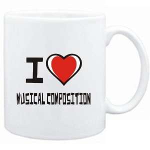 Mug White I love Musical Composition  Hobbies  Sports 