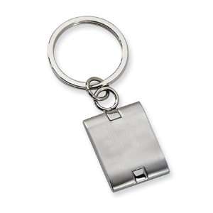   Mens Stainless Steel Brushed And Polished Key Chain 