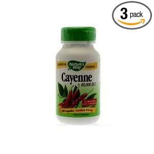  Cayenne Pepper 180 Capsules 3PACK