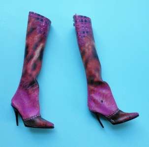 FBR Sybarite Superfrock Superdoll Pink Leopard Boots~Read  